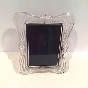 MIKASA Floral Etched 10X8 Crystal PICTURE FRAME